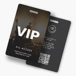 VIPすべてモダンアクセスイベントコンサート一致パーティーQR バッジ