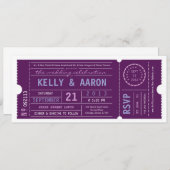 VIPのヴィンテージのチケットの結婚式招待状 招待状 (正面/裏面)