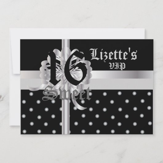 VIPのSweet sixteenのギフトの招待状! - Cust. セーブザデート (正面)