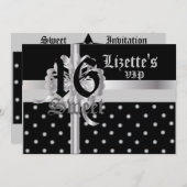 VIPのSweet sixteenのギフトの招待状! - Cust. セーブザデート (正面/裏面)