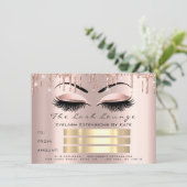 VIPまばたきバラスパークブローメイクアップ証明書ギフト 招待状 (スタンド正面)