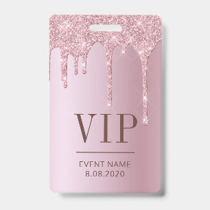 VIPアクセエレガントスイベントバラピンクグリッタードライブ バッジ
