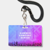 VIPアクセスパスQRコードイベント横 バッジ (裏面(ネックストラップ付))