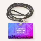 VIPアクセスパスQRコードイベント水平 バッジ (裏面ランヤード)