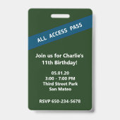 VIPアクセス野球場誕生日パーティーバッジ バッジ (裏面)