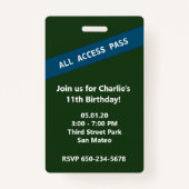 VIPアクセス野球場誕生日パーティーバッジ バッジ (裏面)