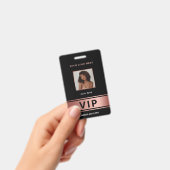 VIPアクセス限定のローズゴールドの豪華写真 バッジ (手持ち)