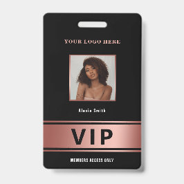 VIPアクセス限定のローズゴールドの豪華写真 バッジ