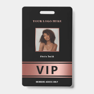 VIPアクセス限定のローズゴールドの豪華写真 バッジ
