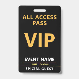 VIPイベントバッジ - オールアクセスパスデザイン バッジ