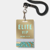 VIPイベント名前をカスタムするコンサートバッジ バッジ (正面（ネックストラップ付）)