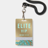VIPイベント名前をカスタムするコンサートバッジ バッジ (裏面（ネックストラップ付）)