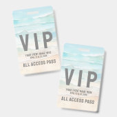 VIPオールアクセスパスイベント バッジ (正面＆裏面)