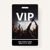 VIPオールアクセスパスコンサートイベント パーソナライズされた バッジ (正面)