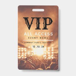 VIPオールアクセスパスコンサートフェスティバル バッジ