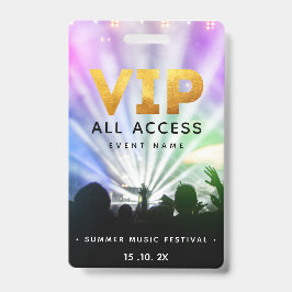 VIPオールアクセスパスコンサートフェスティバル バッジ