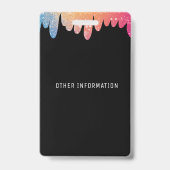 VIPオールアクセスパスブラックモダングリッター バッジ (裏面)