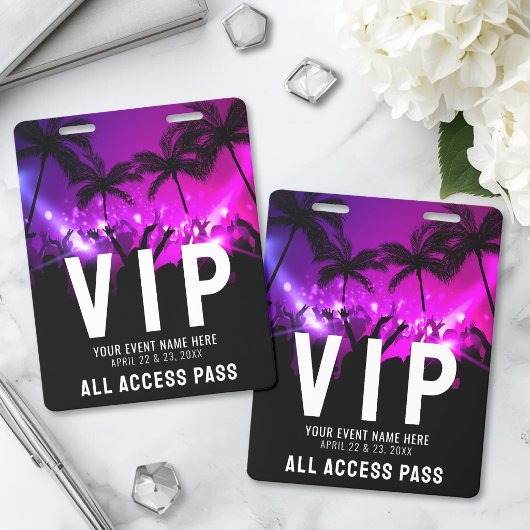 VIPオールアクセスパス イベント バッジ