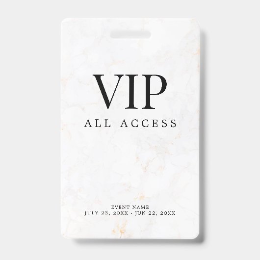 VIPオールアクセスパス イベント バッジ カスタムデザイン (正面)