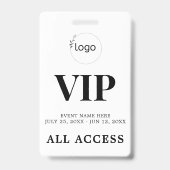 VIPオールアクセスパス イベント バッジ カスタム デザイン (裏面)