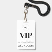 VIPオールアクセスパス イベント バッジ カスタム デザイン (裏面(ネックストラップ付))