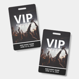 VIPオールアクセスパス コンサートイベント オリジナルデザイン バッジ