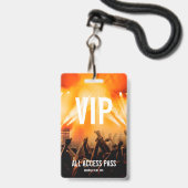 VIPオールアクセスパス コンサートイベント バッジ (正面（ネックストラップ付）)