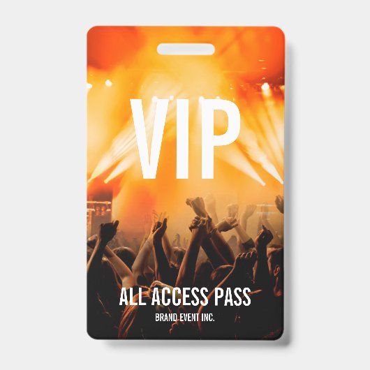 VIPオールアクセスパス コンサートイベント バッジ (正面)