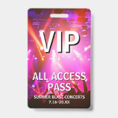 VIPオールアクセスパス コンサートイベント バッジ (裏面)