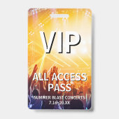 VIPオールアクセスパス コンサートイベント バッジ (正面)