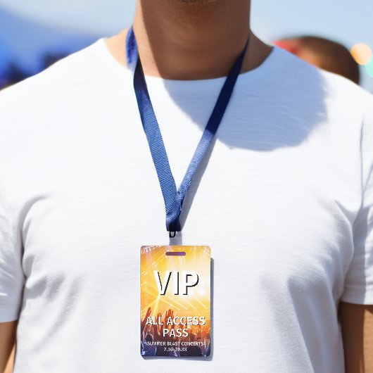 VIPオールアクセスパス コンサートイベント バッジ