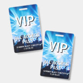 VIPオールアクセスパス コンサートイベント バッジ (正面＆裏面)
