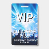 VIPオールアクセスパス コンサートイベント バッジ (正面)