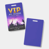 VIPオールアクセスパス コンサート フェスティバル バッジ (正面＆裏面)
