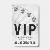 VIPオールアクセスパス 黒白 バッジ (正面)