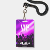 VIPオールアクセスフェスティバルバッジQRコード バッジ (正面（ネックストラップ付）)
