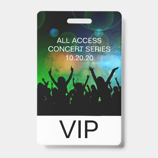 VIPオールアクセス名前カスタムコンサートバッジ バッジ (正面)