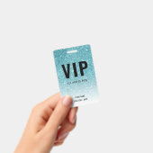 VIPカスタムイベントまたはコンサートブルーグリッター バッジ (手持ち)