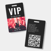 VIPカスタムイベントまたはコンサート名 オールアクセス バッジ (正面＆裏面)