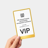 VIPカンファレンス企業ビジネスQRロゴ バッジ (手持ち)