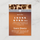 VIPクラブカードヒョウブラウンを日焼けさせるジュエリー ロイヤリティカード (裏面)