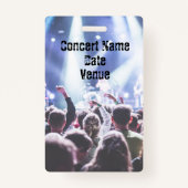 VIPコンサートフェスティバルバンドイベントバックステージパス バッジ (裏面)