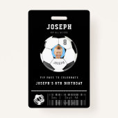 VIPサッカーパスカスタムの写真誕生会 バッジ (正面)