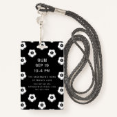 VIPサッカーパスカスタムの写真誕生会 バッジ (裏面ランヤード)