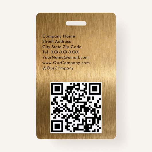 VIPシンプルフォントオンつや消しブロンズメタル バッジ (裏面)