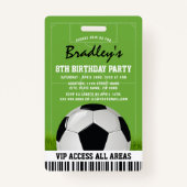 VIPスポーツパスキッズサッカー誕生日パーティー バッジ (正面)