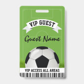 VIPスポーツパス キッズサッカー誕生日パーティー バッジ (裏面)