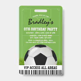 VIPスポーツパス キッズサッカー誕生日パーティー バッジ