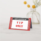 VIPチケットバー（ユダヤ教の）バル・ミツバーテーブル座席エスコートカード プレイスカード (裏面)