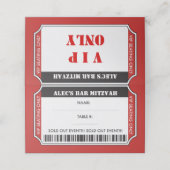 VIPチケットバー（ユダヤ教の）バル・ミツバーテーブル座席エスコートカード プレイスカード (外部開封)